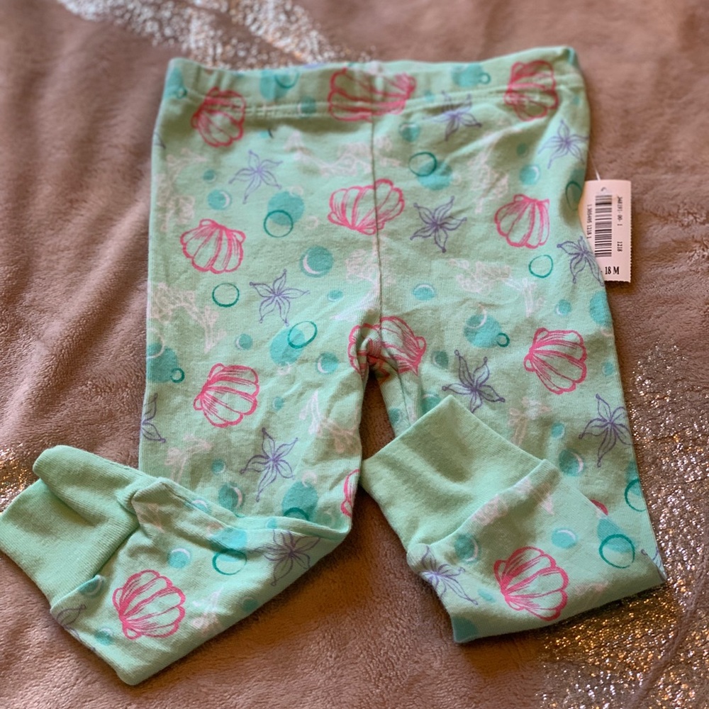 Old Navy Baby Girls Beach Print Pajama Pants Size 12-18 Months NWT